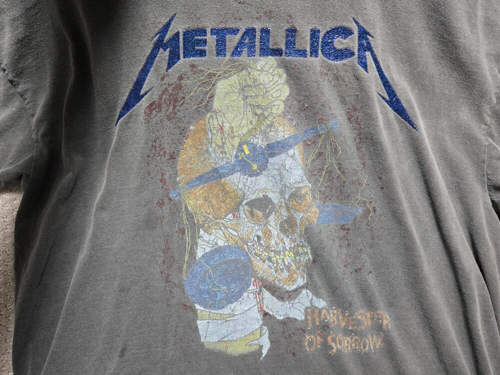 Vintage Repro 1988 Metallica Harvester of Sorrow Damaged Justice Concert T-shirt